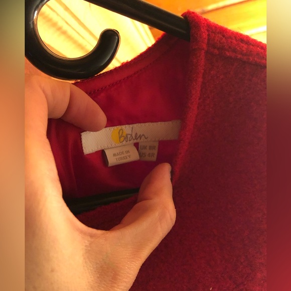 Red Wool Dress Boden - Picture 3 of 7
